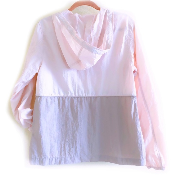 NWT! Mauve Pink Hooded Pullover Windbreaker - Picture 3 of 5